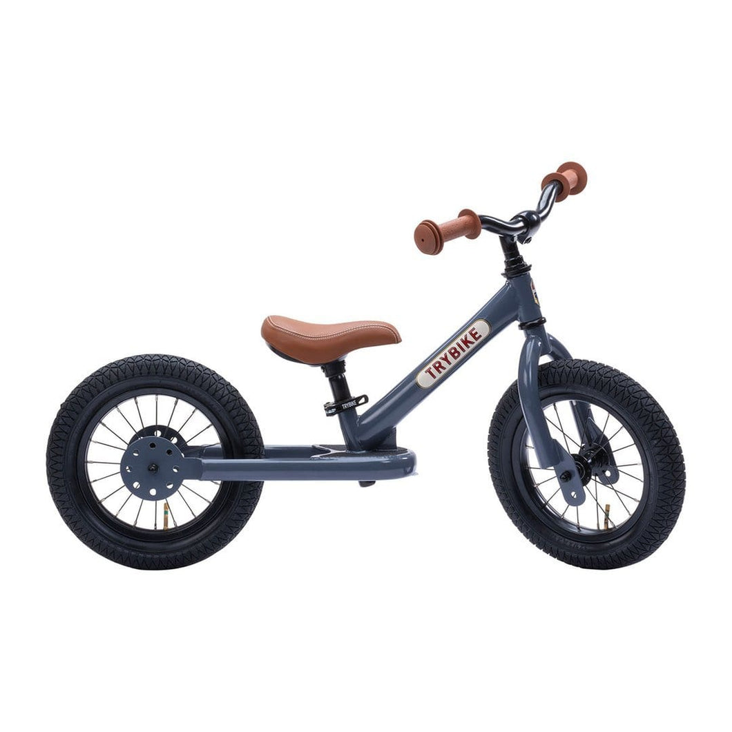 Trybike Toys Grey Trybike Steel 2-IN-1 Balance Bike w/ Optional Trike Kit