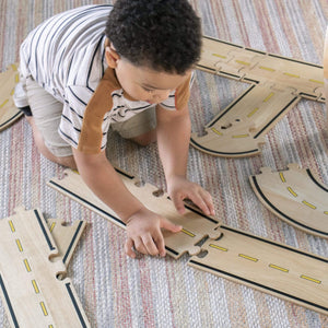 Guidecraft Toys Guidecraft Double-sided Roadway System – 42 pc. Set