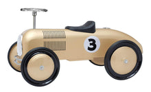 Load image into Gallery viewer, Morgan Cycle Toys Morgan Cycle Metalic Gold Racer Foot to Floor Retro Racer