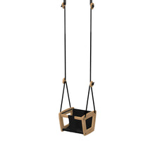 Load image into Gallery viewer, Lillagunga Toys Oak / Black Leather / 2.0 - 2.8 m Lillagunga Toddler- Baby Swing