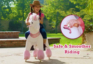 Hape Toys Pony Cycle Pink Unicorn Ride on Toy