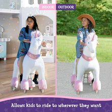 Load image into Gallery viewer, PonyCycle Toys PonyCycle Unicorn Kids Ride On Pink Horse Toy - Pedal Operated