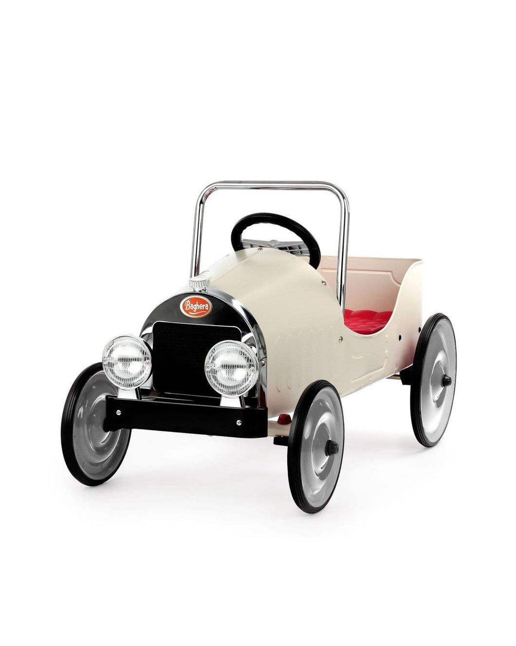 Baghera Toys White Baghera Ride-On Classic Pedal Car