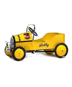 Morgan Cycle Toys Yellow Morgan Cycle 1920s Retro Roadster Steel Pedal Car Ride on Toy - Pink