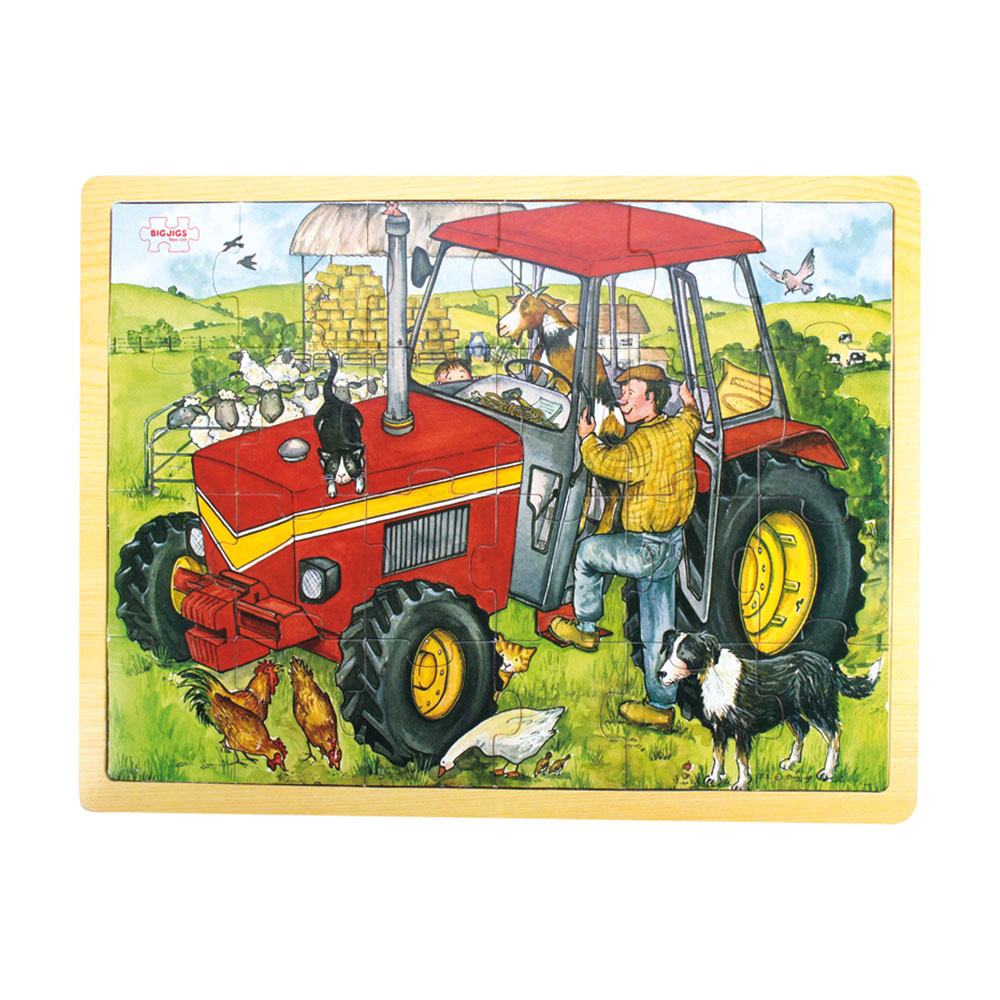 Bigjigs Toys Tray Puzzle Tractor