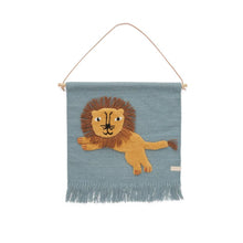 Load image into Gallery viewer, OYOY Wall Art OYOY Jumping Lion Wallhanger - Tourmaline