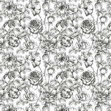 Load image into Gallery viewer, Anewall Wallpaper Anewall Black and White Floral Wallpaper