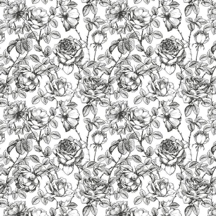 Anewall Wallpaper Anewall Black and White Floral Wallpaper