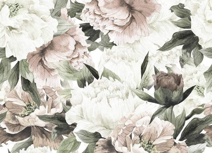 Anewall Wallpaper Anewall Blush Floral Wallpaper