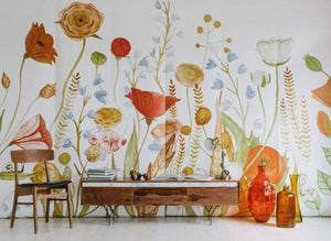 Anewall Wallpaper Anewall Wildflower Mural Wallpaper
