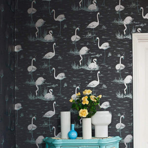 Cole & Son Wallpaper Cole & Son Flamingos Wallpaper - Pink and White