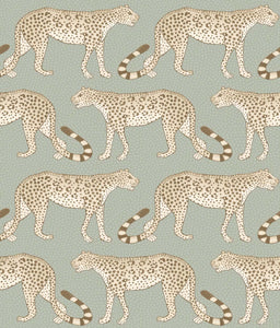 Cole & Son Wallpaper Cole & Son Leopard Walk Wallpaper - Olive & White