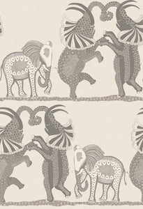 Cole & Son Wallpaper Cole & Son Safari Dance Wallpaper - Pale Stone & Grey