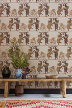 Load image into Gallery viewer, Cole &amp; Son Wallpaper Cole &amp; Son Safari Dance Wallpaper - Pale Stone &amp; Grey