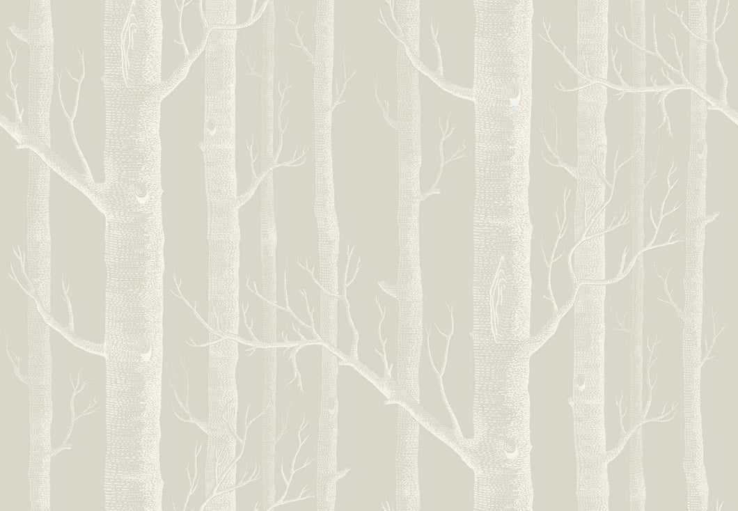 Cole & Son Wallpaper Cole & Son Woods Wallpaper - Stone and White