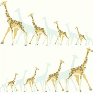 DwellStudio Wallpaper Double Roll / Aqua/Yellow DwellStudio Giraffes Sure Strip Wallpaper Double Roll