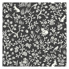Load image into Gallery viewer, Magnolia Home Wallpaper Double Roll / Black Magnolia Home Fox &amp; Hare Sure Strip Wallpaper Double Roll