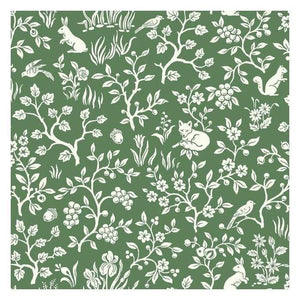 Magnolia Home Wallpaper Double Roll / Forest Green Magnolia Home Fox & Hare Sure Strip Wallpaper Double Roll