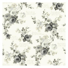 Load image into Gallery viewer, Magnolia Home Wallpaper Double Roll / Gray/Buff Magnolia Home Heirloom Rose Sure Strip Wallpaper Double Roll