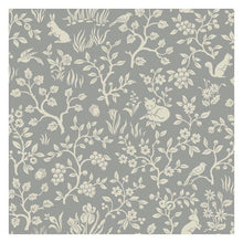 Load image into Gallery viewer, Magnolia Home Wallpaper Double Roll / Gray Magnolia Home Fox &amp; Hare Sure Strip Wallpaper Double Roll