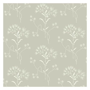 Magnolia Home Wallpaper Double Roll / Light Gray/White Magnolia Home Wildflower Sure Strip Wallpaper Double Roll