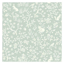 Load image into Gallery viewer, Magnolia Home Wallpaper Double Roll / Mineral Green Magnolia Home Fox &amp; Hare Sure Strip Wallpaper Double Roll
