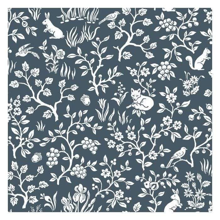 Magnolia Home Wallpaper Double Roll / Navy Magnolia Home Fox & Hare Sure Strip Wallpaper Double Roll