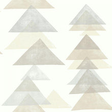 Load image into Gallery viewer, DwellStudio Wallpaper Double Roll / Neutral DwellStudio Triangles Sure Strip Wallpaper Double Roll