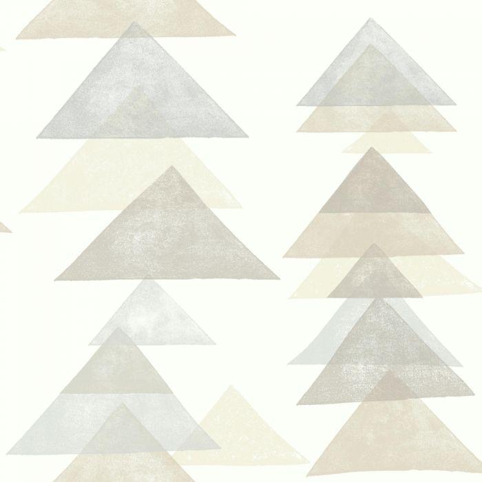 DwellStudio Wallpaper Double Roll / Neutral DwellStudio Triangles Sure Strip Wallpaper Double Roll