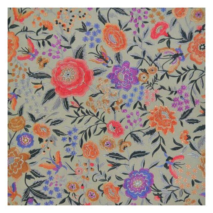 Missoni Home Wallpaper Double Roll / Warm Gray/Orchid/Coral Missoni Home Oriental Garden Unpasted Wallpaper