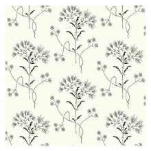 Load image into Gallery viewer, Magnolia Home Wallpaper Double Roll / White/Black Magnolia Home Wildflower Sure Strip Wallpaper Double Roll