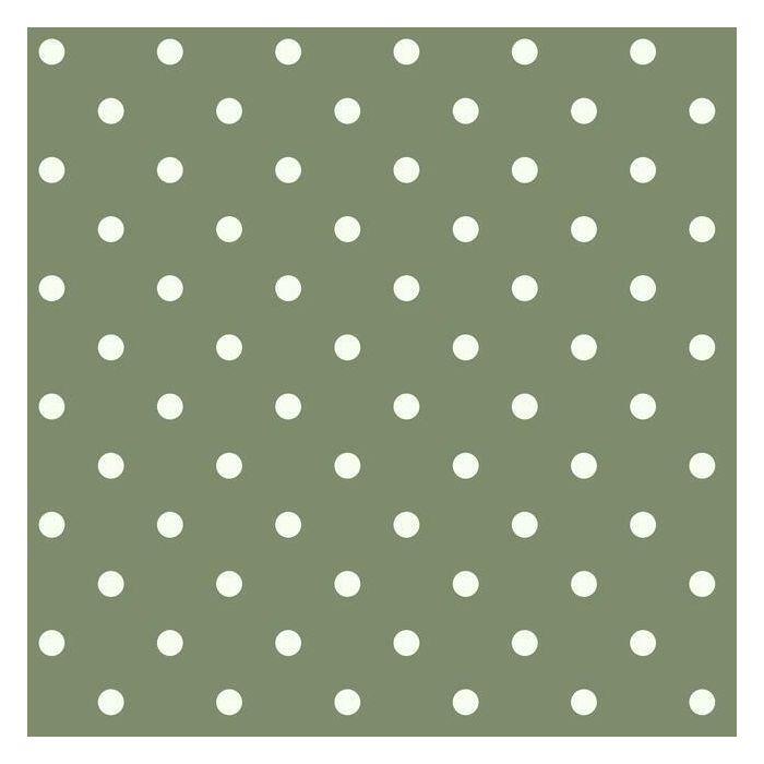 Magnolia Home Wallpaper Double Roll / White/Olive Magnolia Home Dots On Dots Sure Strip Wallpaper Double Roll