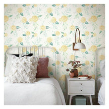 Load image into Gallery viewer, Magnolia Home Wallpaper Magnolia Home Watercolor Roses Peel and Stick Wallpaper