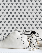 Load image into Gallery viewer, Marley+Malek Wallpaper Marley+Malek Love Charcoal Wallpaper