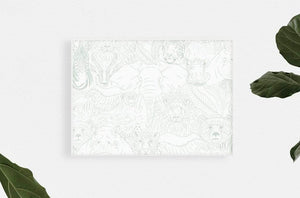 Anewall Wallpaper Print: Canvas Print - 54”(W) x 40”(H) Anewall Animal Kingdom Wallpaper