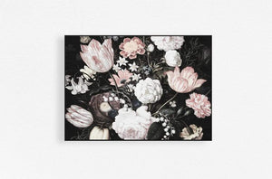 Anewall Wallpaper Print: Canvas Print - 54”(W) x 40”(H) Anewall Blossoms Wallpaper