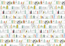 Load image into Gallery viewer, Anewall Wallpaper Print: Canvas Print - 54”(W) x 40”(H) Anewall Leo&#39;s Library Wallpaper