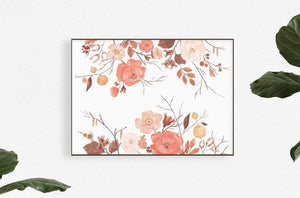 Anewall Wallpaper Print: Canvas Print - 54”(W) x 40”(H) Anewall Marigold Mural Wallpaper