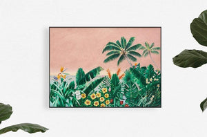 Anewall Wallpaper Print: Canvas Print - 54”(W) x 40”(H) Anewall Melika Mural Wallpaper