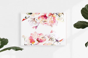 Anewall Wallpaper Print: Canvas Print - 54”(W) x 40”(H) Anewall Spring Floral Mural Wallpaper