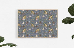 Anewall Wallpaper Print: Matte Paper - 54”(W) x 40”(H) + Dark Anewall Oh, Deer! Wallpaper