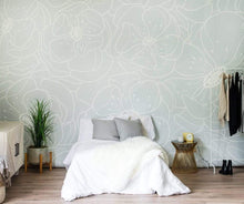 Load image into Gallery viewer, Anewall Wallpaper Wallpaper: Pre-pasted - 150”(W) x 108”(H) Anewall Hibiscus Mural Wallpaper