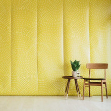 Load image into Gallery viewer, Anewall Wallpaper Wallpaper: Pre-pasted - 150”(W) x 108”(H) + Mustard Anewall Crescent Polka Dots Mural Wallpaper