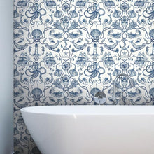 Load image into Gallery viewer, York Wallcoverings Wallpaper York Wallcoverings Deep Sea Toile Sure Strip Wallpaper