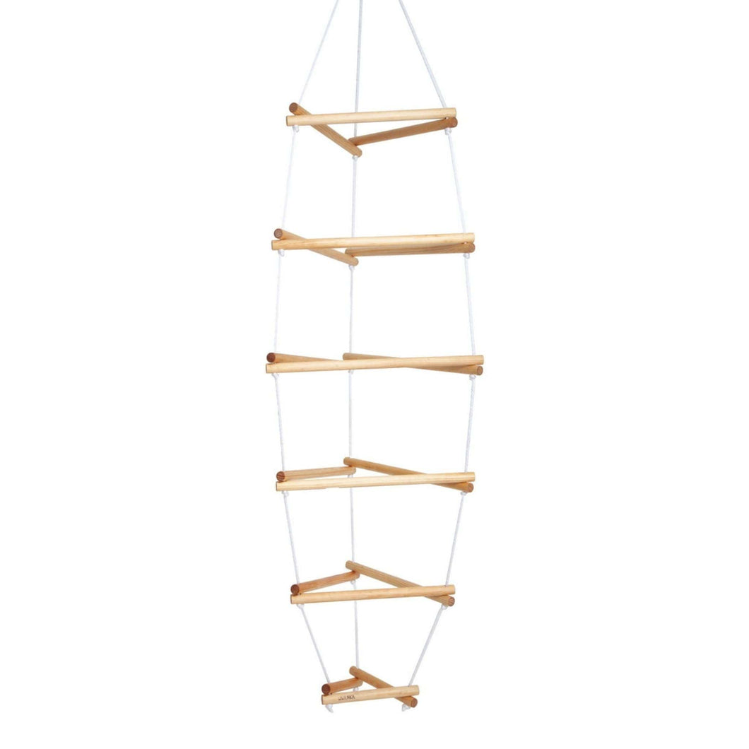 Wiwiurka Toys White Indoor / Large WIWIURKA WOODEN CLIMBER TRIANGULAR ROPE LADDER by Wiwiurka Toys