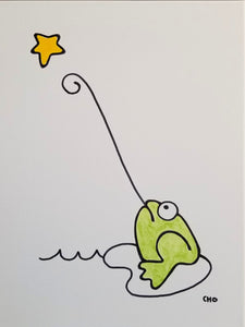 onceuponadesign.ca Wishing On A Star | Frog Toad | 12X16