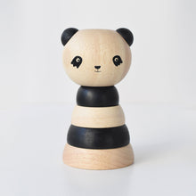Load image into Gallery viewer, Blue Ribbon Wood Stacker - Panda