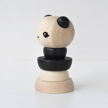 Load image into Gallery viewer, Blue Ribbon Wood Stacker - Panda