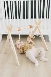 Poppyseed Play Wooden Baby Gyms Poppyseed Play Wooden Baby Gym + White Toys