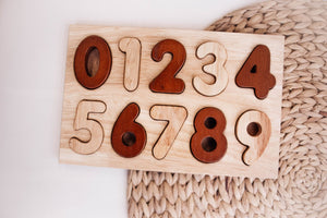 Qtoys Wooden Puzzle toys Qtoys Natural Number Puzzle